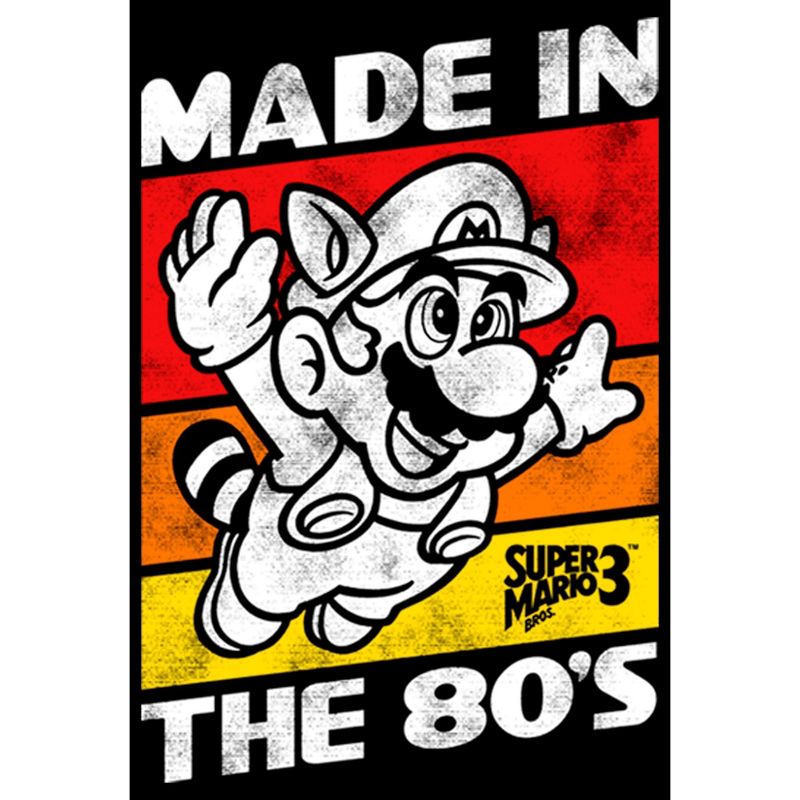 Men's Nintendo Raccoon Mario Made in the 80's Pull Over Hoodie, 2 of 5