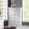 31" Louis Philippe Chest White - Acme Furniture: Brushed Nickel Hardware, 5 Drawers - 2 of 4