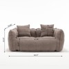Aukfa Twin Size Bean Bag Chairs, Loveseat Bean Bag Sofa Modern Lazy Sofa Chair with Armrests for Living Room, Bedroom, Apartment - 2 of 4