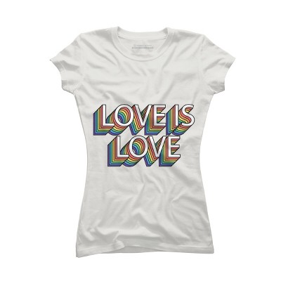 Adult Design By Humans Retro Love Is Love Pride By DudleyjazT-Shirt