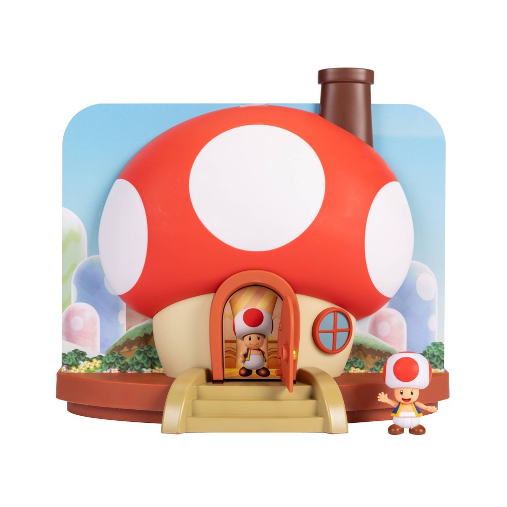 Photos - Action Figures / Transformers Nintendo Super Mario Deluxe Toad House Playset 