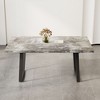 NicBex Modern Wood Dining Table for 6-Person, Center Table with Metal Legs, Rectangular Dining Table, Kitchen Table for Kitchen, Dining Room - 2 of 4