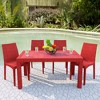 LeisureMod Mace Modern Plastic Dining Side Chair for Indoor and Outdoor, Set of 4 - 2 of 4