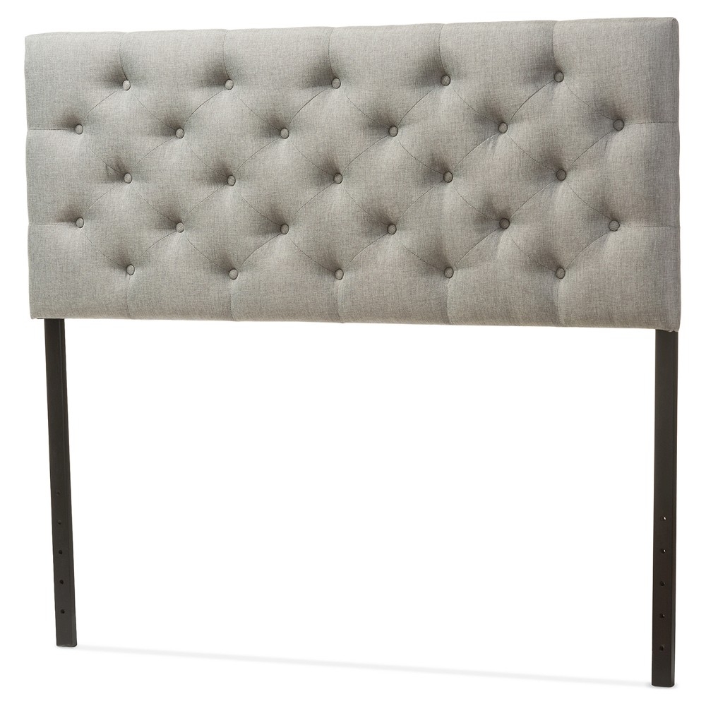 Photos - Bed Frame Full Viviana Modern And Contemporary Fabric Upholstered Button-Tufted Head