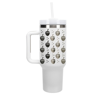 100 North Strawberry Fruit Happy Summer Vibes 40 oz. Stainless Steel, Large Water Bottle Coffee Mug, Spill & Leak Resistant, Thermal Travel Tumbler