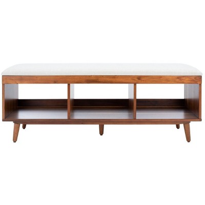 Cricket Open Shelf Bench W/ Cushion  - Safavieh