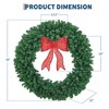 Large Christmas Wreath with Bow | LED-Lit Winter Wreath for Indoor/Outdoor Holiday Decor - 4 of 4