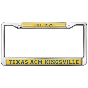 Texas A&M - Kingsville School Logo Full Size Standard License Plate Metal Frame - 1 of 4