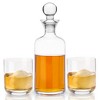 Viski Modern Decanter & Tumbler Gift Set, Lead-Free Crystal Barware, 1 Decanter & 2 Glasses - 3 of 4