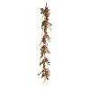 Transpac Fabric 63 in. Multicolor Harvest Persimmon Garland - 2 of 4