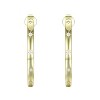 Radiant 14k gold plated hoop earrings embellished with brilliant cubic zirconia for a stunning and elegant look - 3 of 3