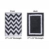 Set of 2 Pegasus Collection Silver 100% Polyester Reversible Rectangle Bath Rug - Better Trends - image 3 of 4