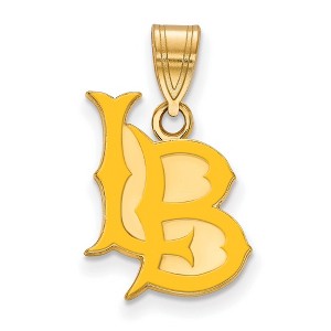 Black Bow Jewelry 14k Yellow Gold Plated Sterling Silver California Polytechnic State Mustangs NCAA Medium Pendant - 1 of 3
