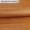84" Faux Leather Couch, Brown Couches for Living Room, 3 Seater Sofa with Wide Armrests, Wood Legs, Deep Seats, Mid-Century Modern Loveseat Sofa - 3 of 4
