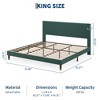 Twin Bed Frame Upholstered Platform Bed with Fabric Headboard, Non-Slip and Noise-Free - 2 of 4