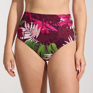 Lands' End Women's Chlorine Resistant Pinchless High Waisted Bikini Bottoms - 1 of 4