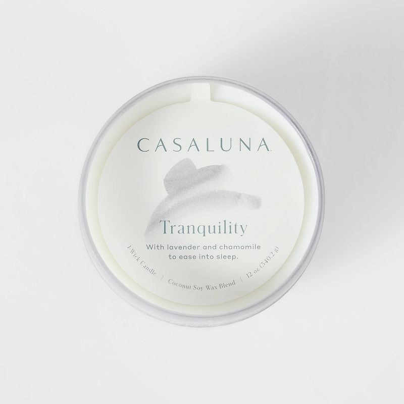 Tranquility Fashion Salted Glass Wellness Jar Candle Gray - Casaluna™, 4 of 8