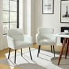 Curt Boucle Elevated Backrest Dining Chair with Metal Legs Set of 2 | Artful Living Design - 2 of 4