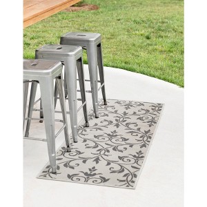 Unique Loom    Outdoor Botanical Victorian Area Rug - 1 of 4
