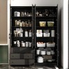 Famapy Versatile Black Storage Cabinet:Adjustable Shelves and Color - Changing Lights - 2 of 4