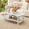 Costway 2-Tier Coffee Table Irregular Center Table with Open Storage Shelf Cocktail Table Walnut/Black/Brown/White - 2 of 4