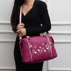 MKF Collection Francis Tote Women's handbag 3-D flowers with Keychain by Mia K - 3 of 4