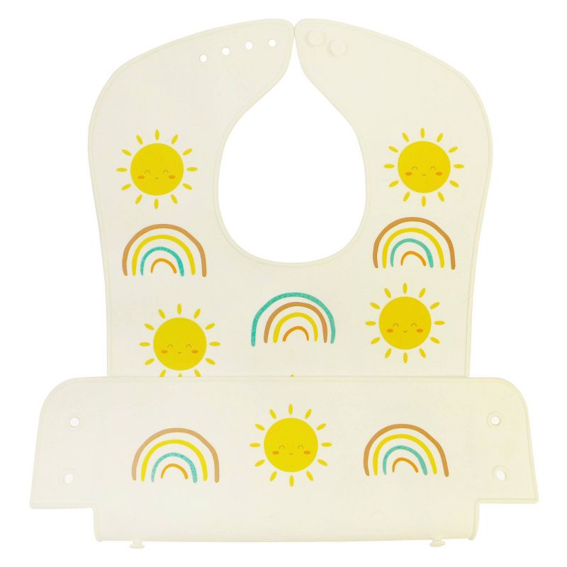 Neat Solutions Toddler Silicone Fold Down Bib - Neutral, 5 of 11