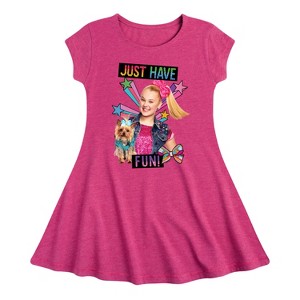Girls' - JoJo Siwa - Just Have Fun! Fit & Flair Cap Sleeve Dress - 1 of 2