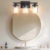 DORESshop Industrial 3-Light Vanity Wall Lamp, Matte Black Finish with Clear Glass Shade, Perfect for Bathroom, Bedroom, and Dressing Mirror - 2 of 4