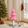 SEVOBAL Pet Tower Christmas Tree Cat Scratcher, Cat Scratching Post for Indoor Cats Cat Scratching Tree Cat Scratch Tower, Pink, 20.4"*16.5"*26.7" - 2 of 4