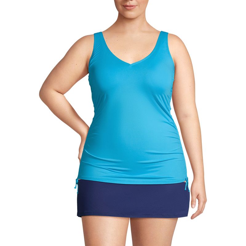 Lands' End Chlorine Resistant Underwire Tankini Swimsuit Top, 5 of 8