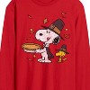 Men's - Peanuts - Thanksgiving Scene Long Sleeve Graphic T-Shirt - 2 of 4