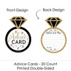 Big Dot of Happiness Nash Bash - Ring Wish Card Nashville Bachelorette Party Activities - Shaped Advice Cards Game - Set of 20 - 3 of 4