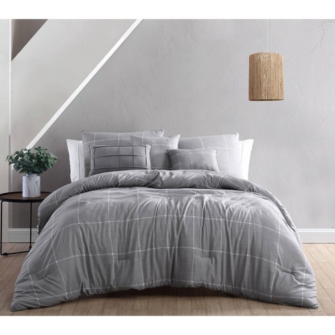 Rhys Plaid Enzyme Washed Comforter Set - Geneva Home Fashion : Target