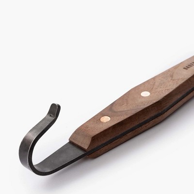 Barebones Long Metal Grill Spatula with Walnut Handle