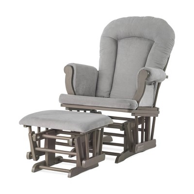 Forever Eclectic Cozy Glider and Ottoman - Light Gray