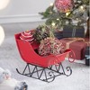 KWPZQEB Christmas Decorations Christmas - Metal Sleigh Decor, Distressed Festive Holiday Centerpiece for Home Office Party Decor - 3 of 4