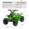 Jojoka ATV for Kids,  Battery Powered Ride On Quad with Lights & Music, Electric 4 Wheeler for Toddlers Ages 1-4, Indoor/Outdoor Ride On Car - 4 of 4