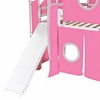 Okak Twin Solid Wood Bunk Bed with Tower, Tent, Ladder and Slide, Castle Loft Bed for Toddler Kids Teens Easy Assemble No Box Soring Needed, Pink - 4 of 4