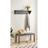 40" Davenport Coat Hook with Shelf and Faux Concrete Bench Set Light Amber - Alaterre Furniture: Rustic Industrial Entryway Storage - image 2 of 4