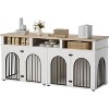 Acekool 71" Double Dog Crate Furniture, Heavy Duty Indoor Dog Kennel with Storage, Pet Cage End Table TV Stand - 2 of 4