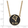 Black Bow Jewelry 14k Yellow Gold Plated Sterling Silver Kappa Alpha Theta Greek Life Necklace 18 Inch - 2 of 4