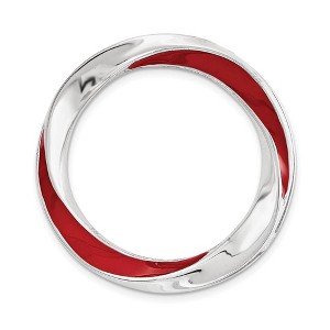 Black Bow Jewelry Sterling Silver & Red Enamel Stackable Expressions Medium Slide, 20mm - 1 of 4