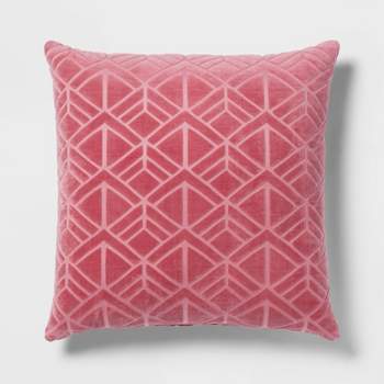 Euro Carved Velvet Jacquard Decorative Throw Pillow - Threshold™