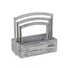 Cheung's Caspen Set of 3 High Handle Gray Wood Bins - 2 of 4