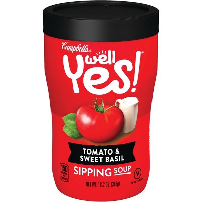 Campbell's Well Yes! Tomato & Sweet Basil Microwavable Sipping Soup - 11.2oz