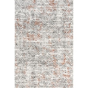 Nuloom Cathrine Vintage 4x6 Indoor Area Rug for Living Room Bedroom Dining Room Kitchen, Light Grey/Ivory - 1 of 4