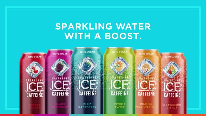 Sparkling Ice + Caffeine Black Raspberry - 16 fl oz Can, 6 of 7, play video