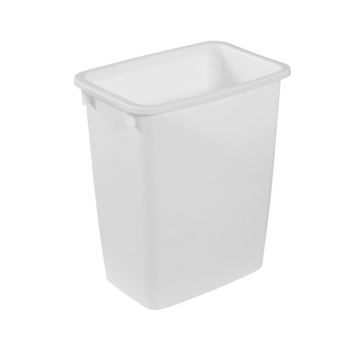 Indoor Rubbish Can Waste Basket Opening Top Dustbin Round Large Trash Bins Garbage Container for Home Indoor Outdoor Washroom Bedroom Office 9L White