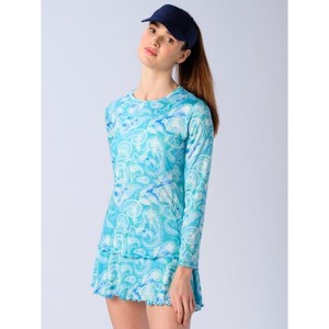 X BY GOTTEX Kate Long Sleeve Top with Pearl Edge - 1 of 4